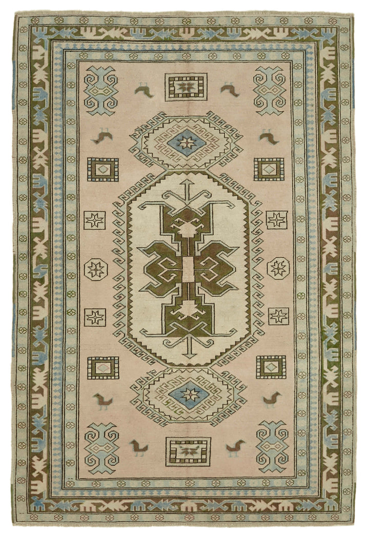 6x8 Vintage Handmade Anatolian Rug - 46823