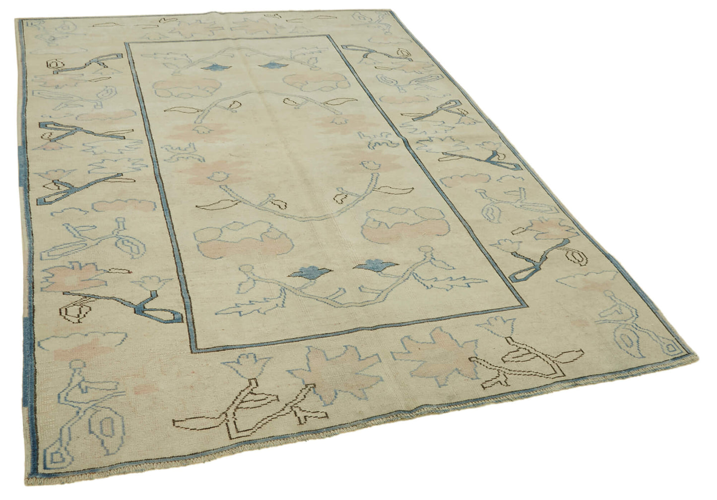 6x8 Vintage Handmade Anatolian Rug - 46826