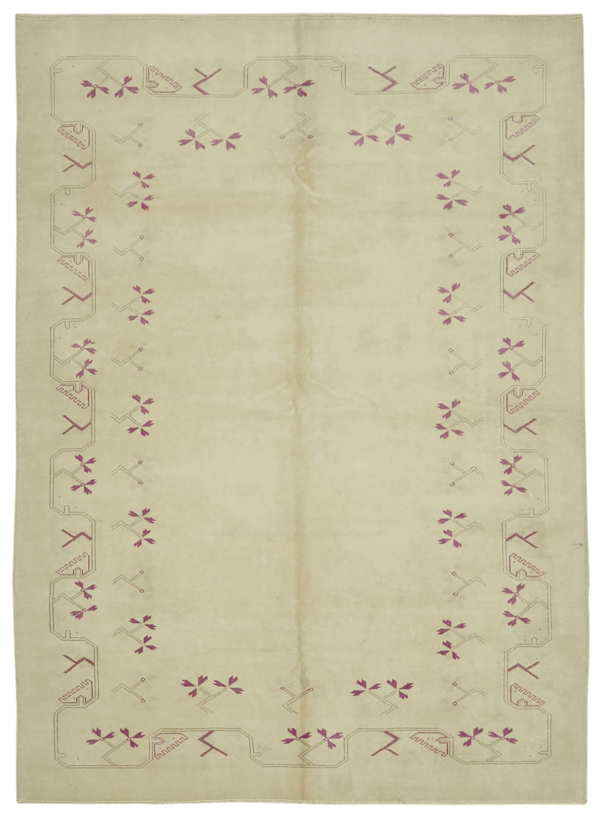 7x9 Vintage Handmade Anatolian Rug - 46829