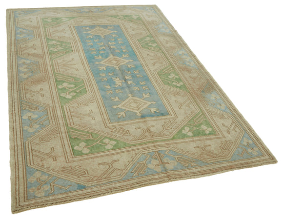 6x8 Vintage Handmade Anatolian Rug - 46834