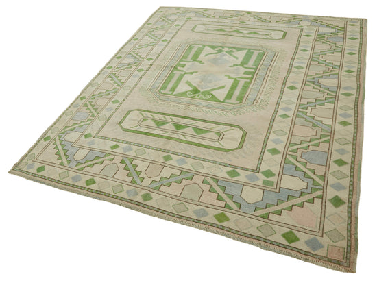 7x10 Vintage Handmade Anatolian Rug - 46844