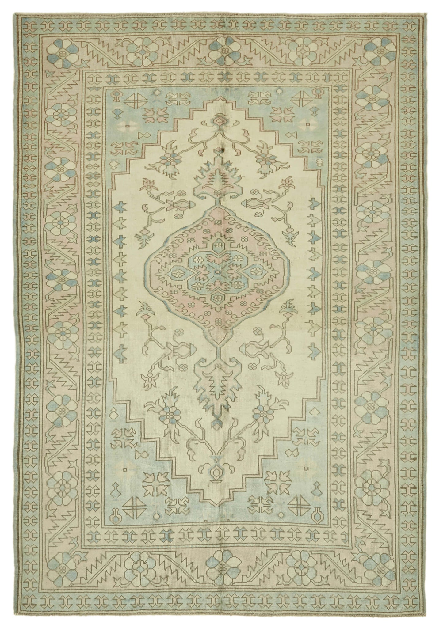 7x10 Vintage Handmade Anatolian Rug - 46848
