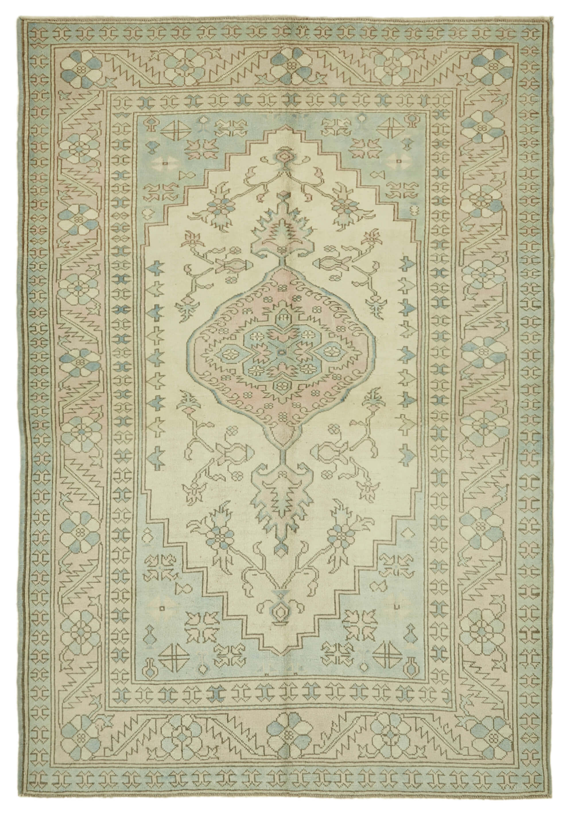 7x10 Vintage Handmade Anatolian Rug - 46848