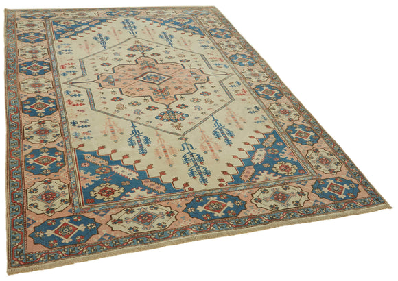 6x8 Vintage Handmade Anatolian Rug - 46852