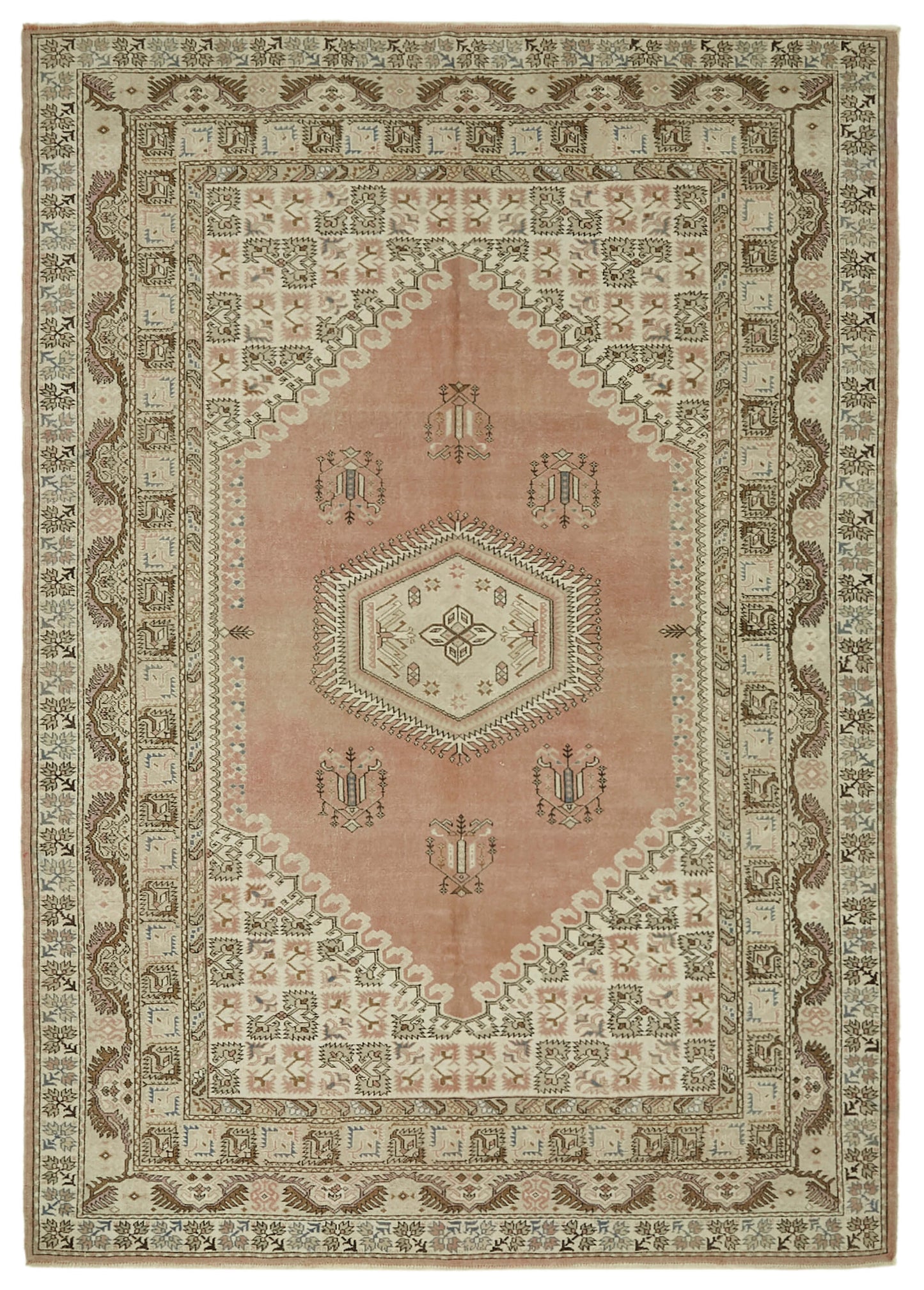 7x10 Vintage Handmade Anatolian Rug - 46855