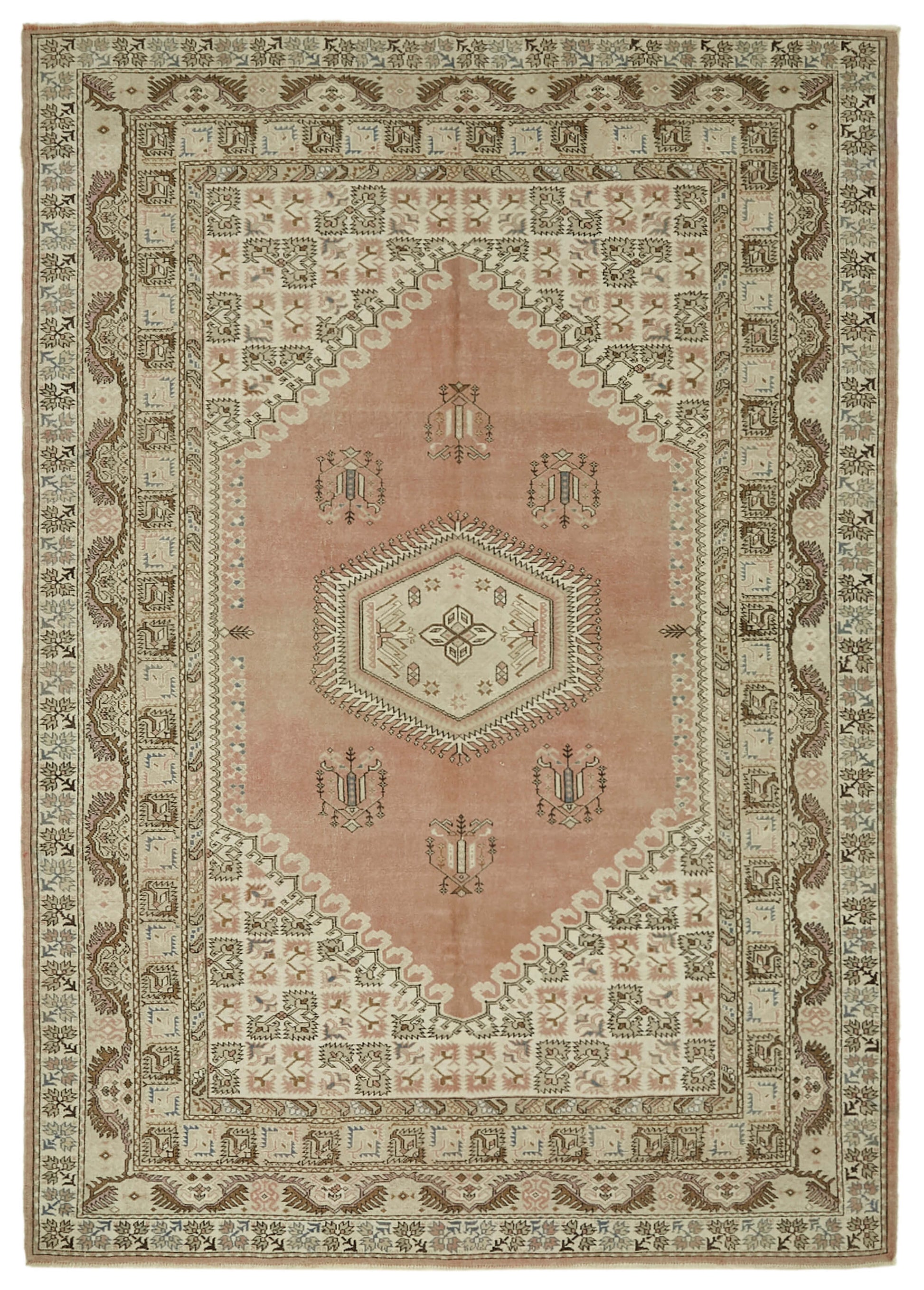 7x10 Vintage Handmade Anatolian Rug - 46855