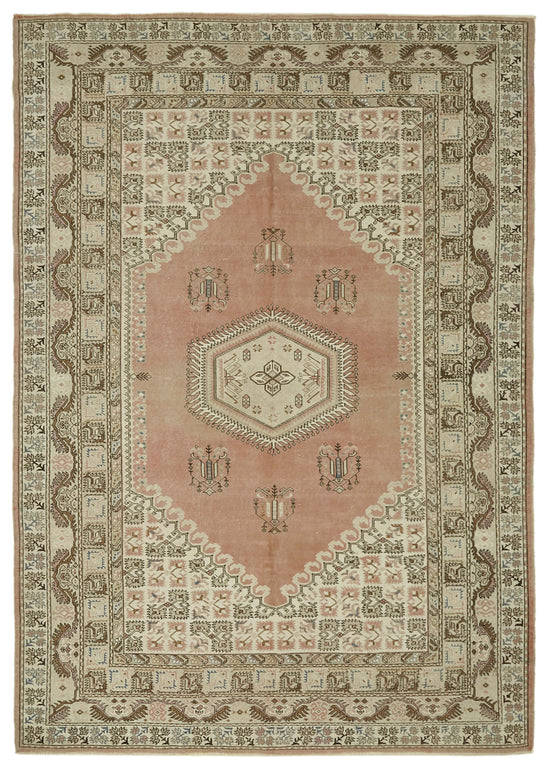 7x10 Vintage Handmade Anatolian Rug - 46855
