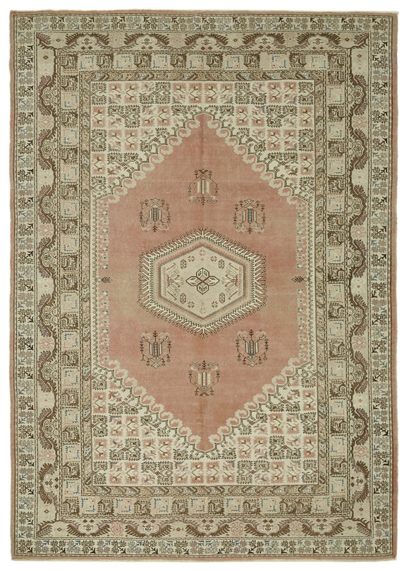 7x10 Vintage Handmade Anatolian Rug - 46855