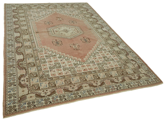 7x10 Vintage Handmade Anatolian Rug - 46855