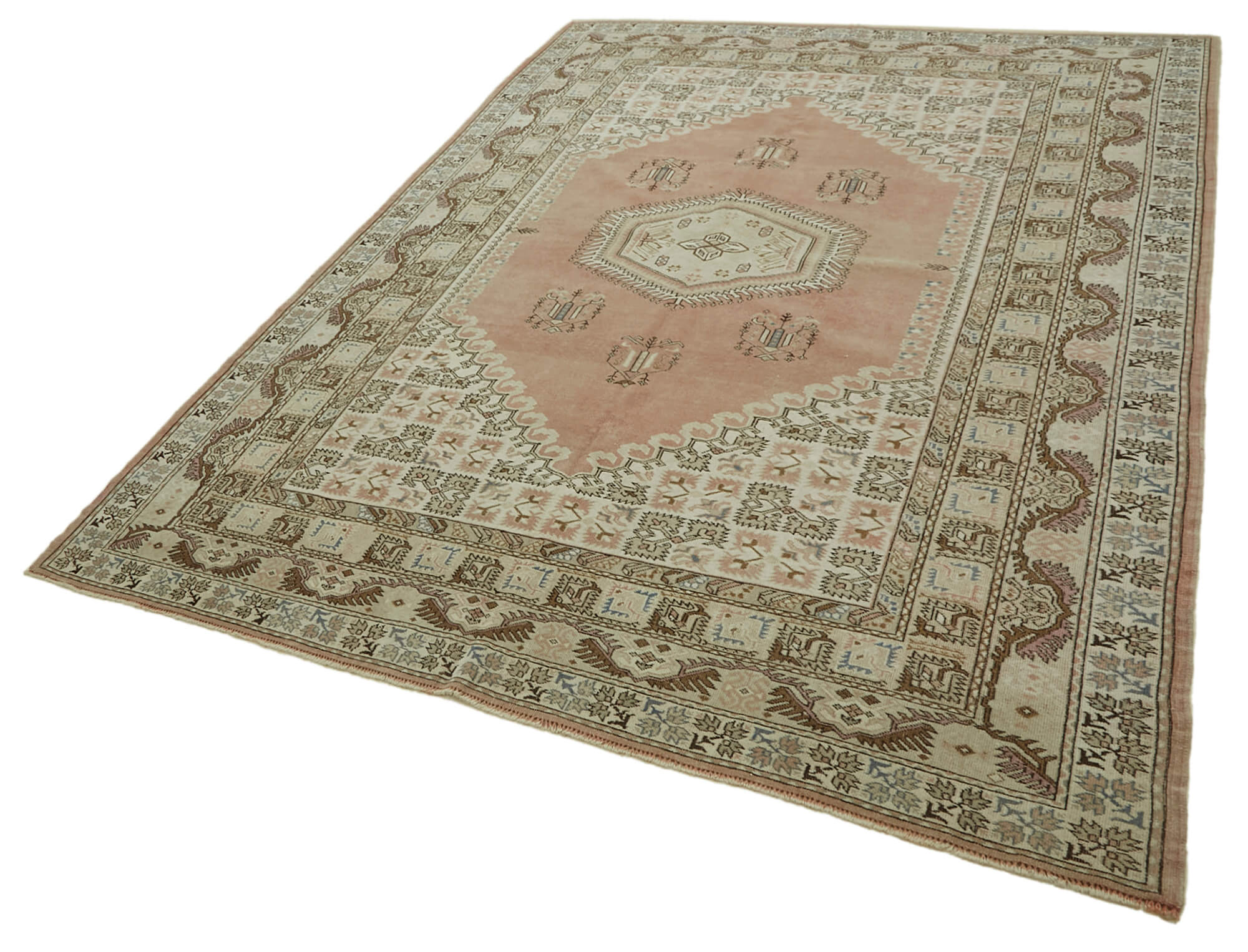 7x10 Vintage Handmade Anatolian Rug - 46855