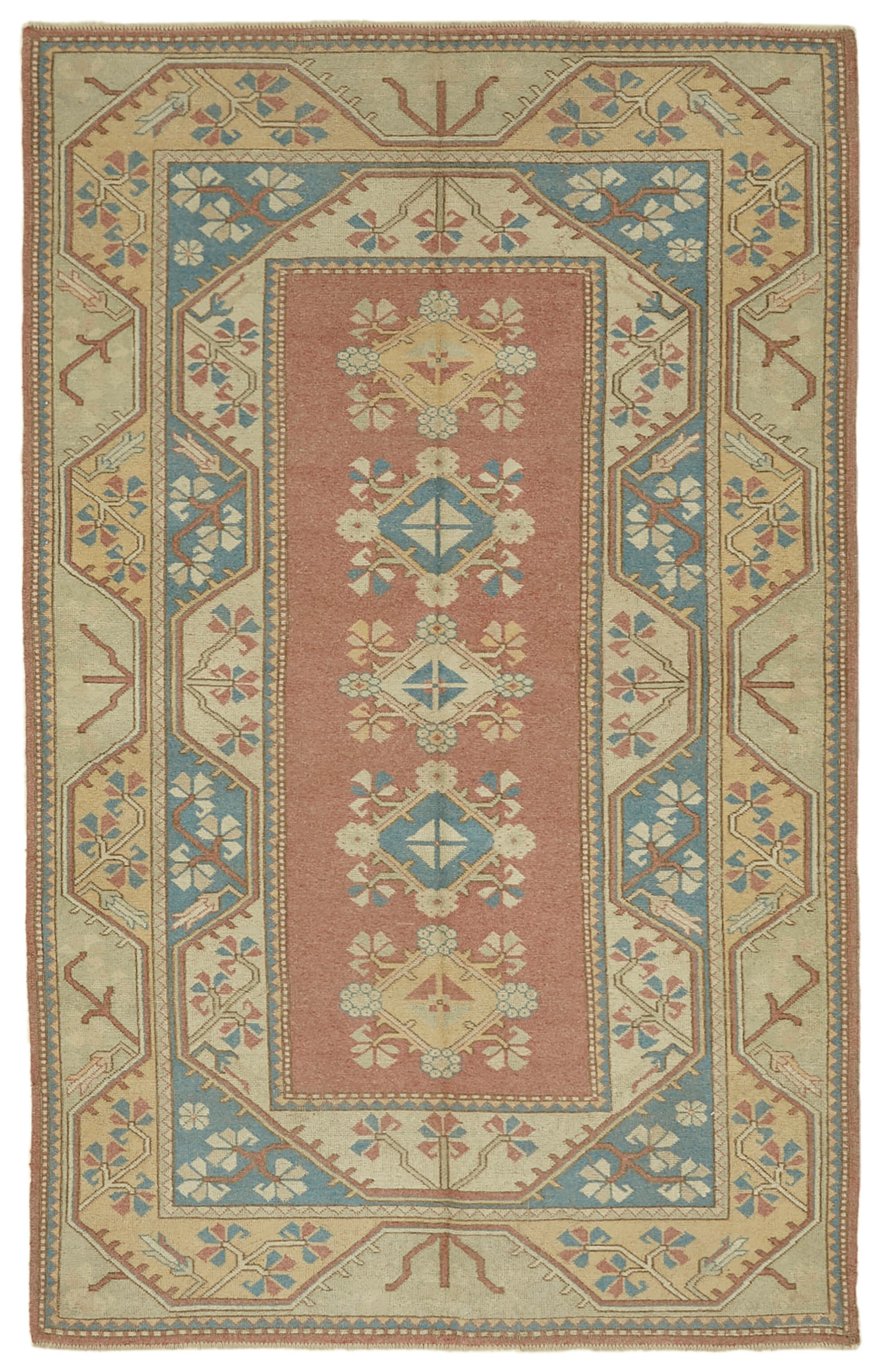 5x8 Vintage Handmade Anatolian Rug - 46856