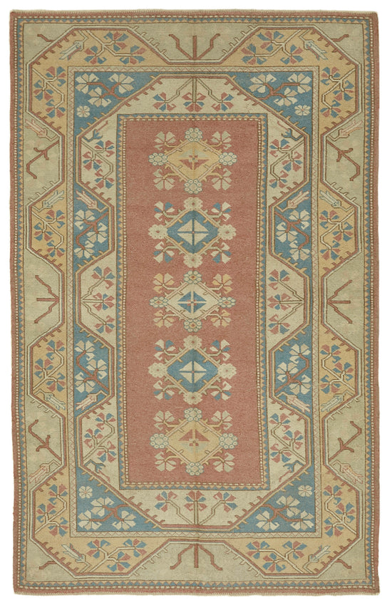 5x8 Vintage Handmade Anatolian Rug - 46856
