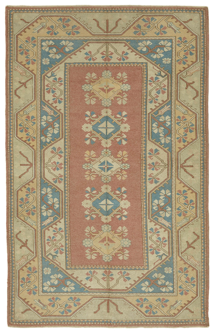 5x8 Vintage Handmade Anatolian Rug - 46856
