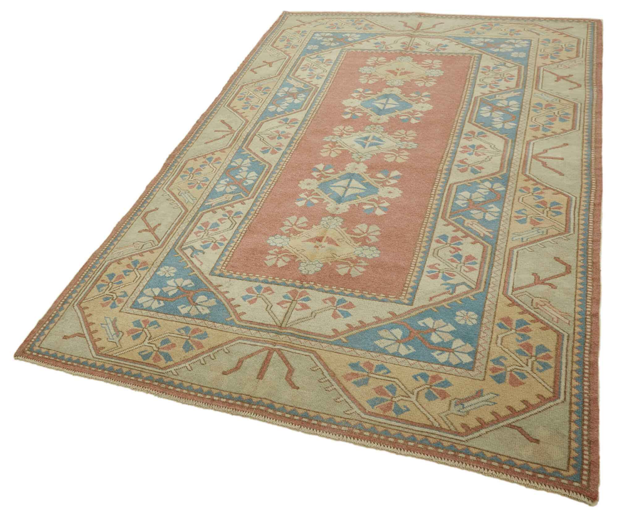 5x8 Vintage Handmade Anatolian Rug - 46856