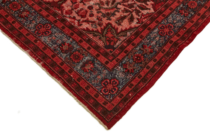 7x10 Vintage Hand-Carved Turkish Rug - 46864