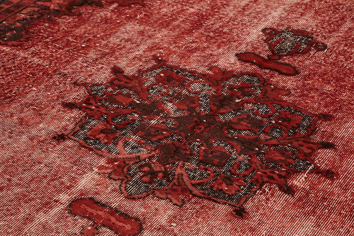 7x10 Vintage Hand-Carved Turkish Rug - 46864