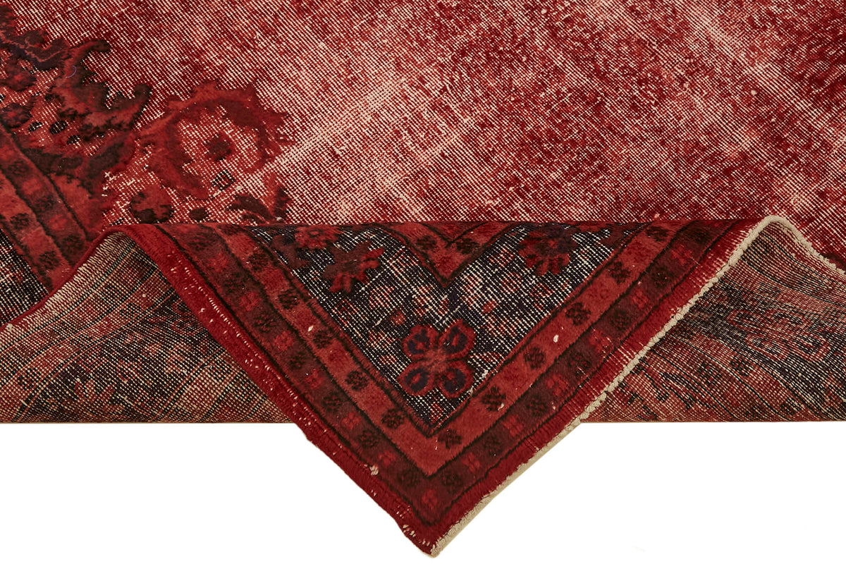 7x10 Vintage Hand-Carved Turkish Rug - 46864