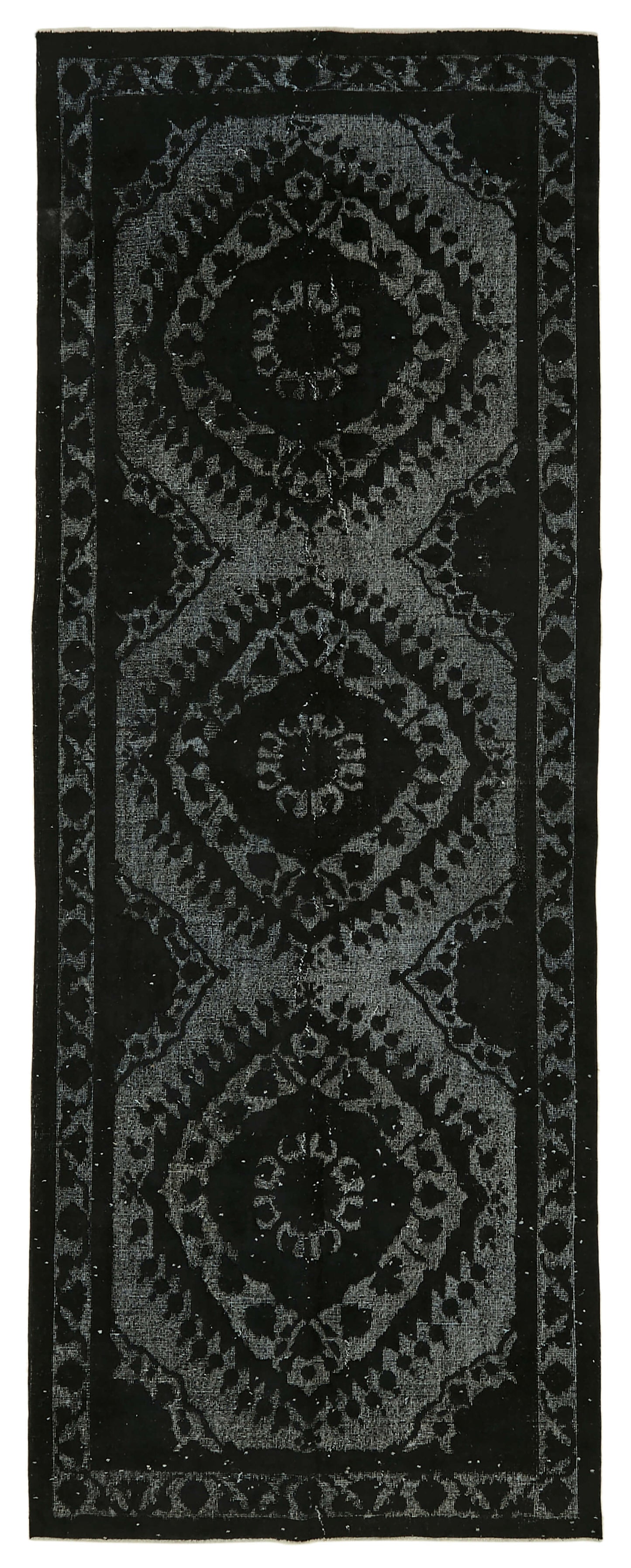 5x12 Vintage Hand-Carved Turkish Rug - 46865