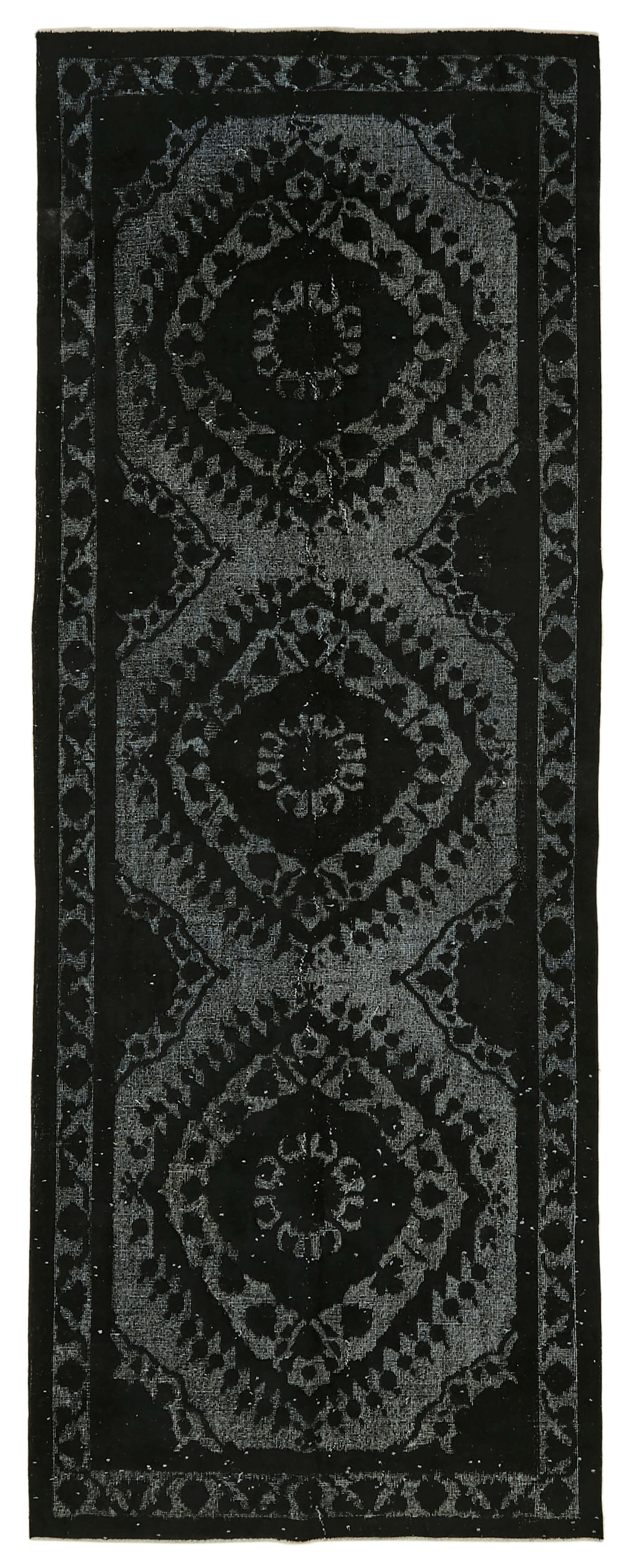 5x12 Vintage Hand-Carved Turkish Rug - 46865