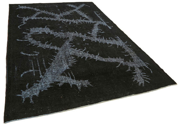 7x11 Vintage Hand-Carved Turkish Rug - 46867