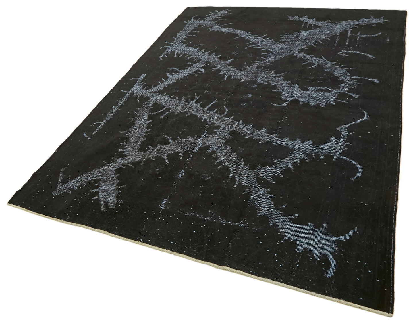 7x11 Vintage Hand-Carved Turkish Rug - 46867