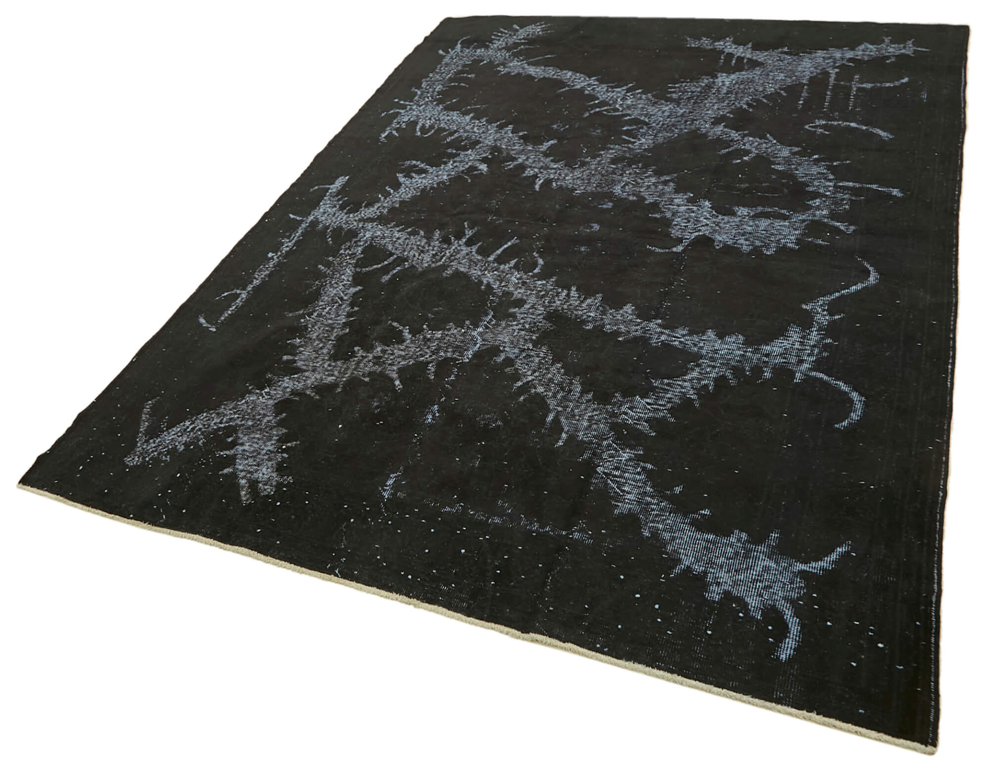 7x11 Vintage Hand-Carved Turkish Rug - 46867