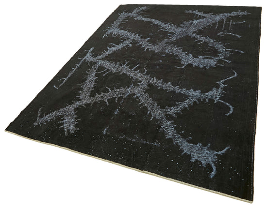 7x11 Vintage Hand-Carved Turkish Rug - 46867