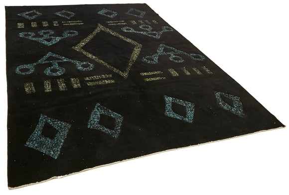 8x11 Vintage Hand-Carved Turkish Rug - 46869