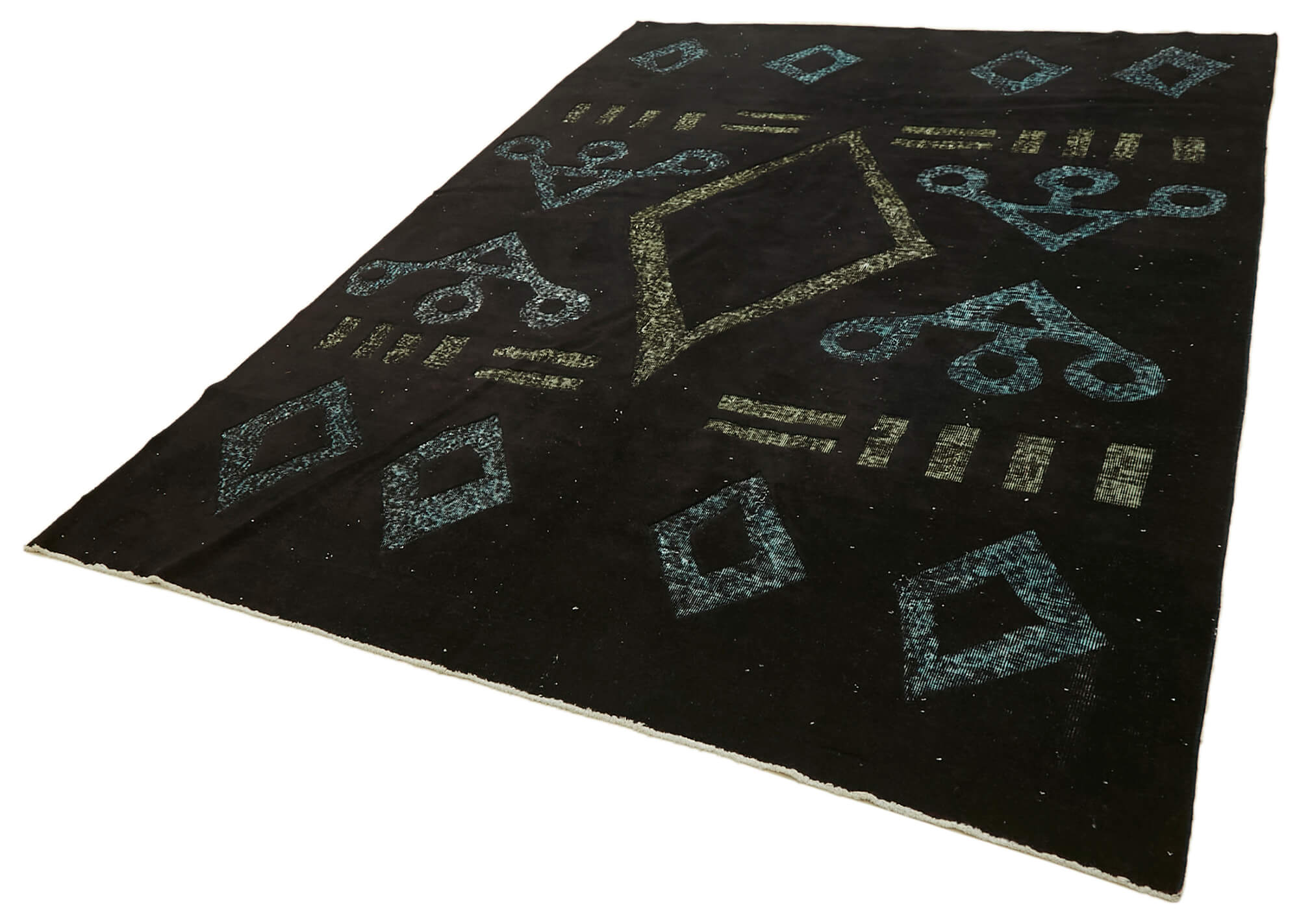 8x11 Vintage Hand-Carved Turkish Rug - 46869