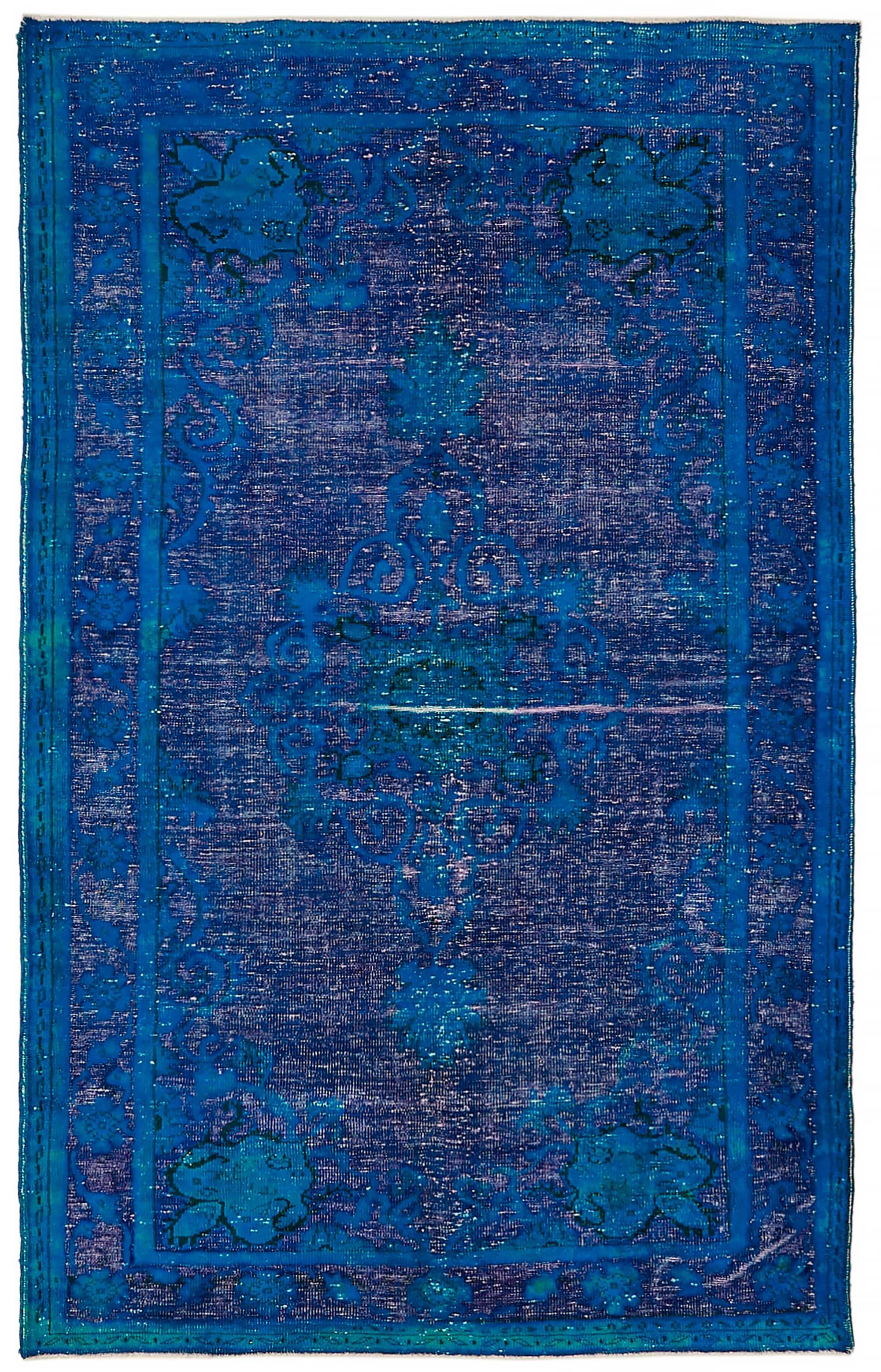 7x11 Vintage Hand-Carved Turkish Rug - 46870