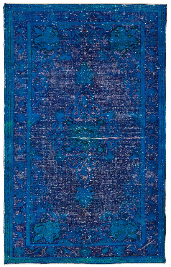 7x11 Vintage Hand-Carved Turkish Rug - 46870