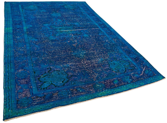 7x11 Vintage Hand-Carved Turkish Rug - 46870