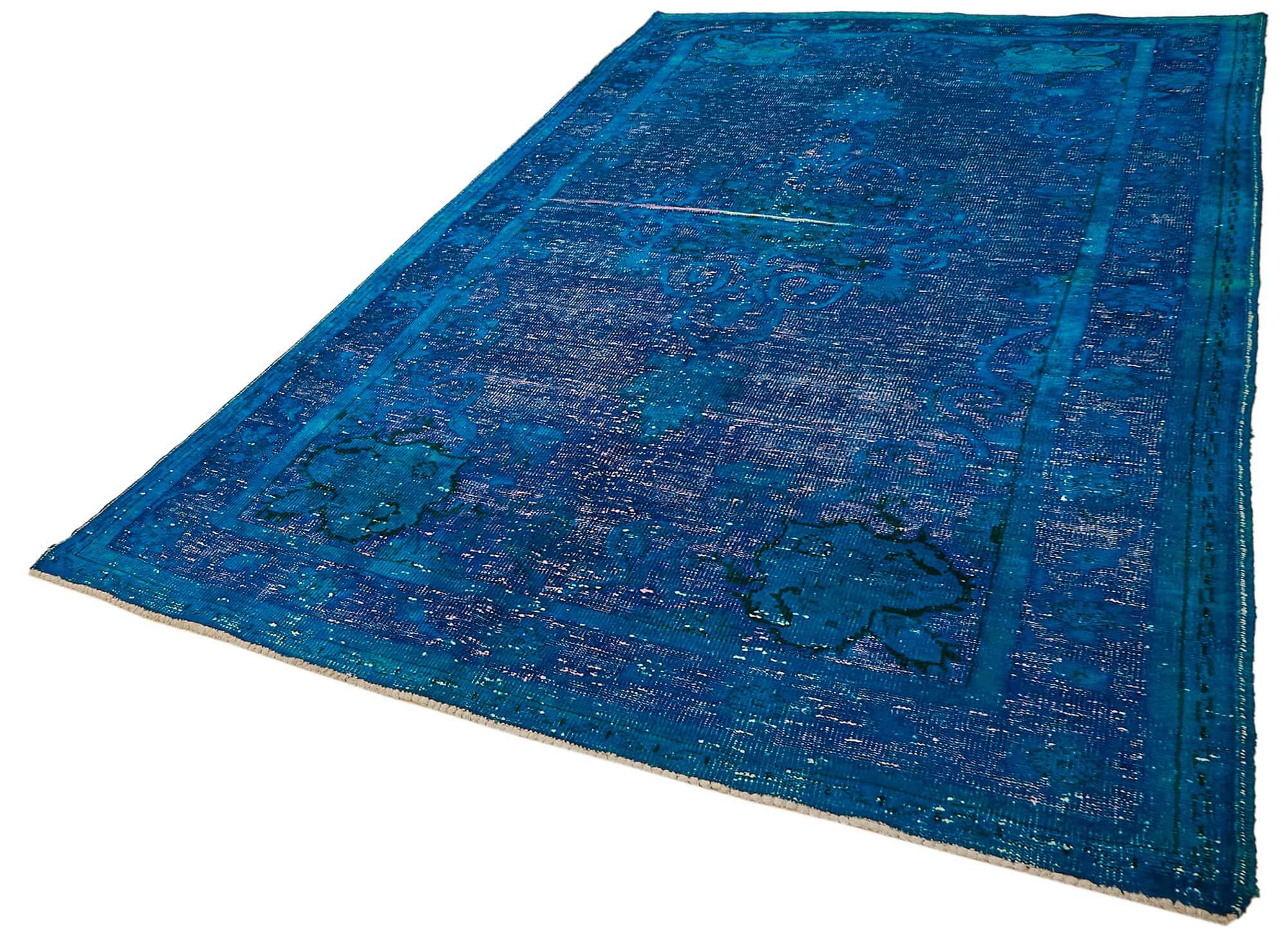 7x11 Vintage Hand-Carved Turkish Rug - 46870