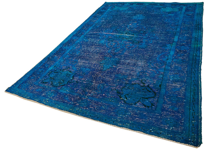 7x11 Vintage Hand-Carved Turkish Rug - 46870