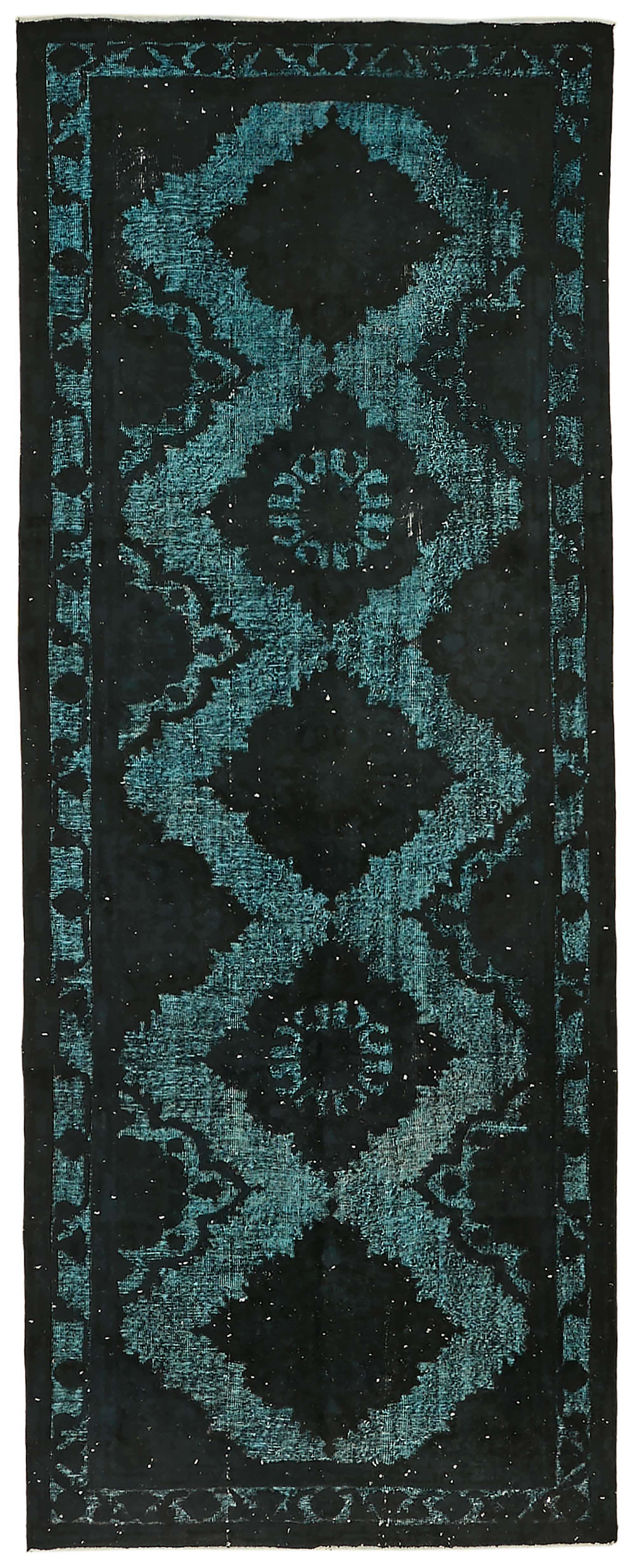5x12 Vintage Hand-Carved Turkish Rug - 46871
