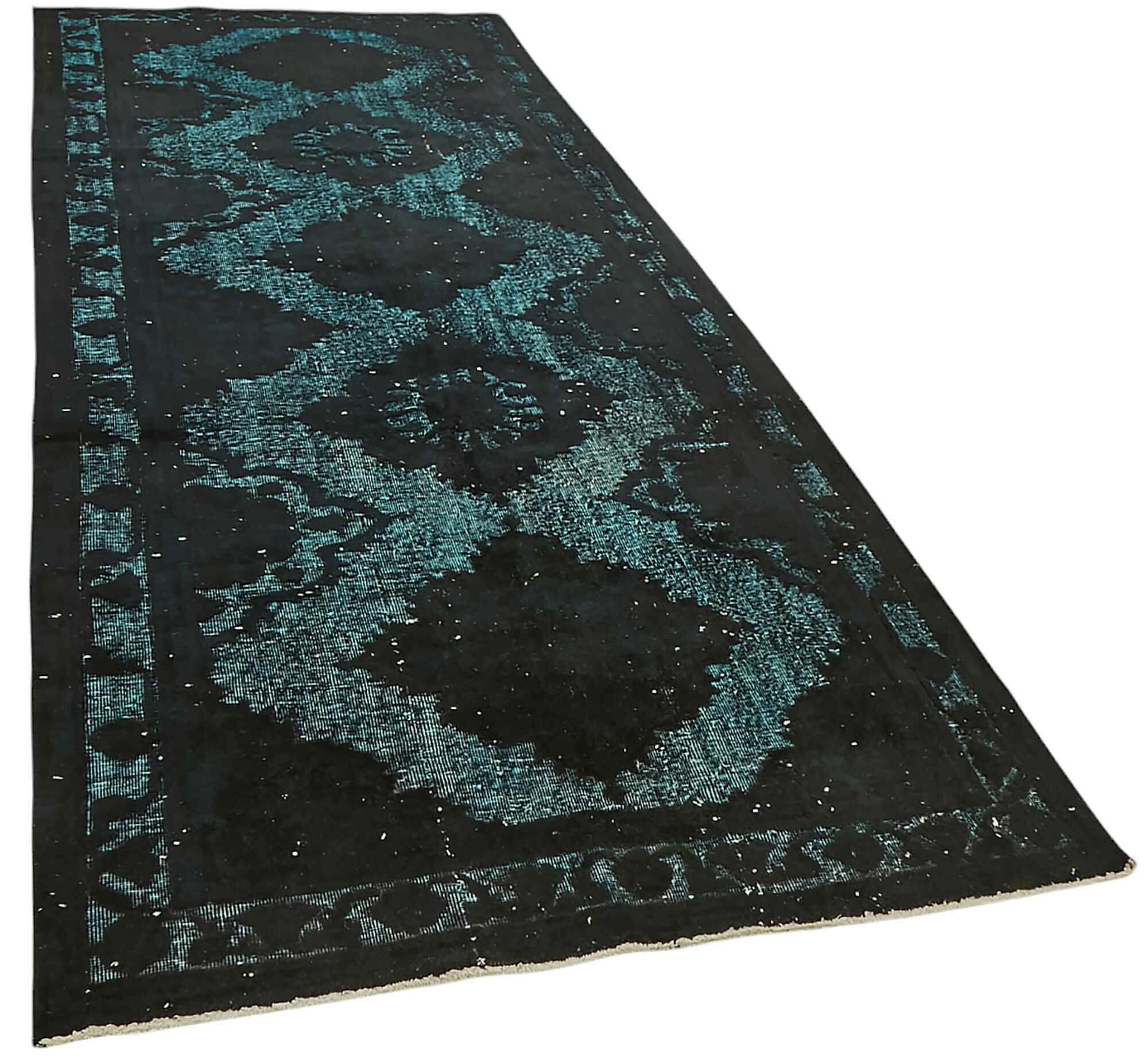 5x12 Vintage Hand-Carved Turkish Rug - 46871