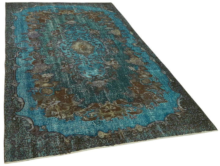 5x9 Vintage Hand-Carved Turkish Rug - 46872