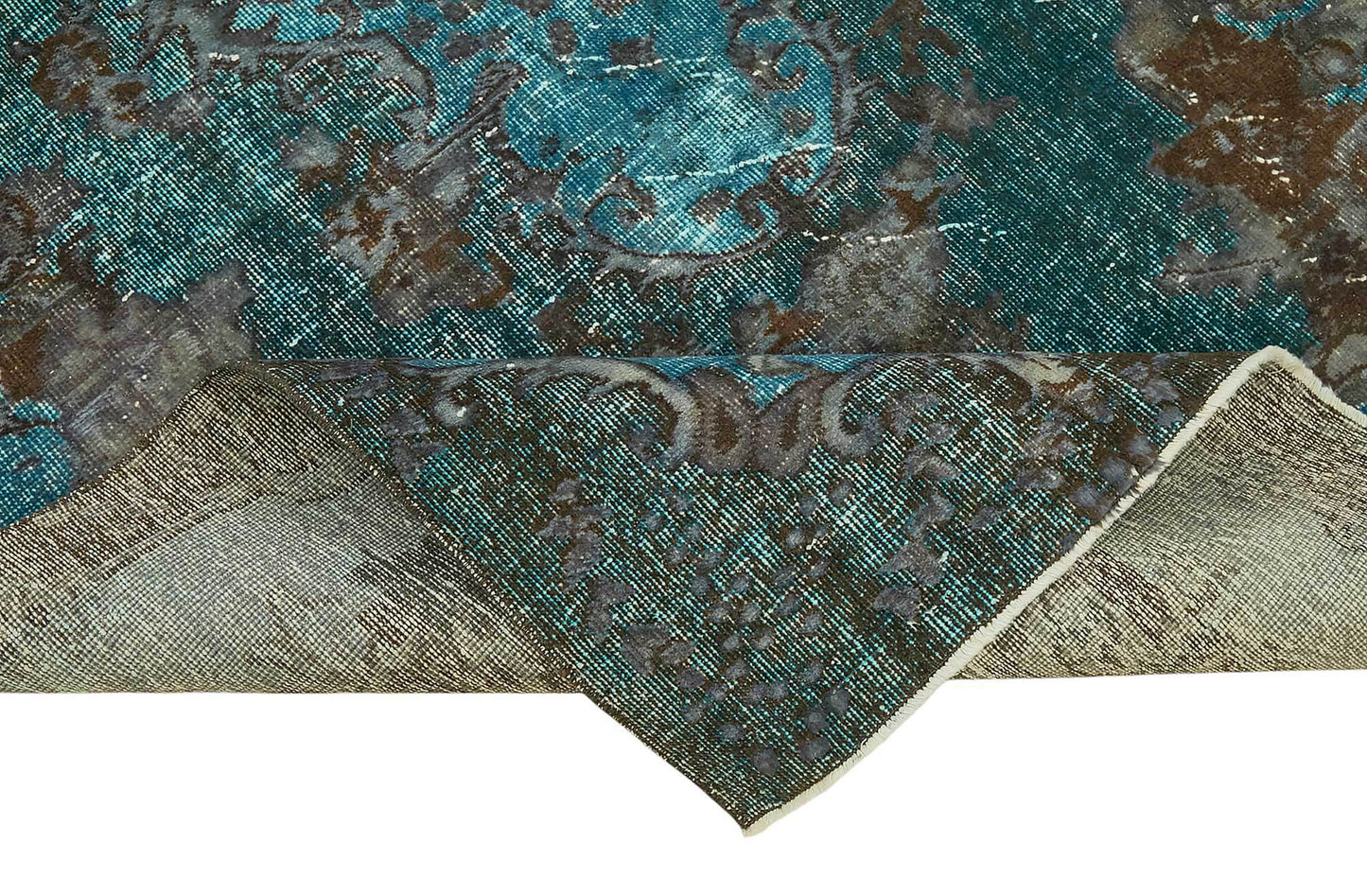 5x9 Vintage Hand-Carved Turkish Rug - 46872