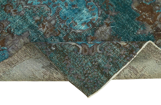 5x9 Vintage Hand-Carved Turkish Rug - 46872