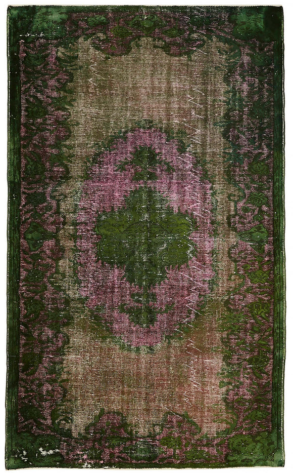 6x10 Vintage Hand-Carved Turkish Rug - 46873