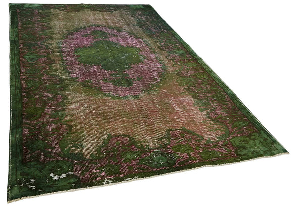 6x10 Vintage Hand-Carved Turkish Rug - 46873