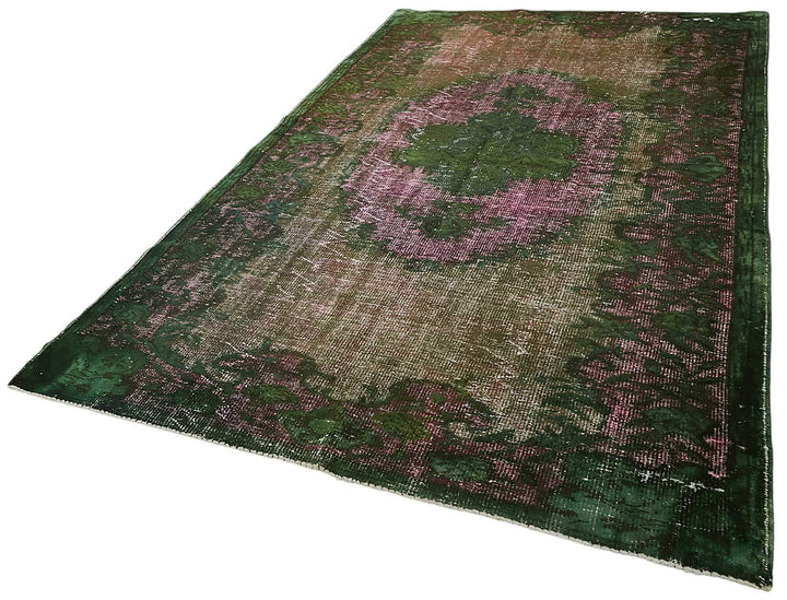 6x10 Vintage Hand-Carved Turkish Rug - 46873