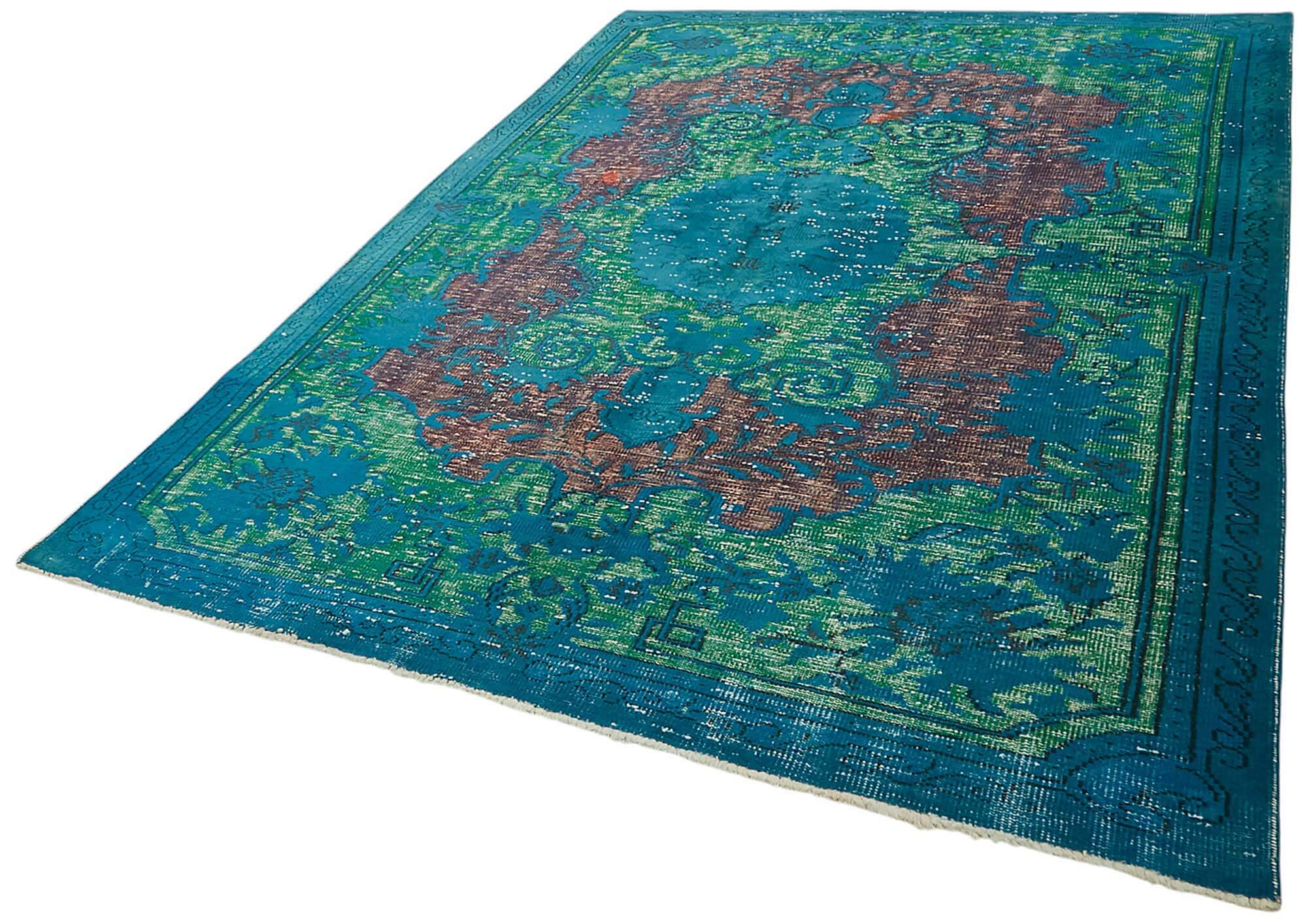 6x9 Vintage Hand-Carved Turkish Rug - 46875