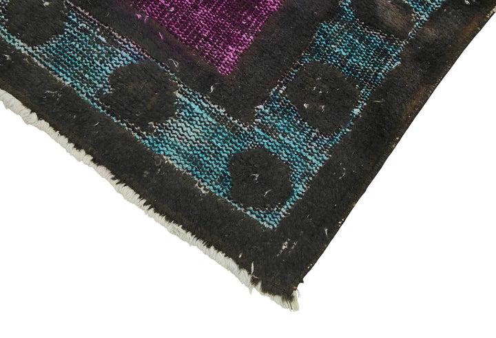 3x10 Vintage Hand-Carved Turkish Rug - 46878
