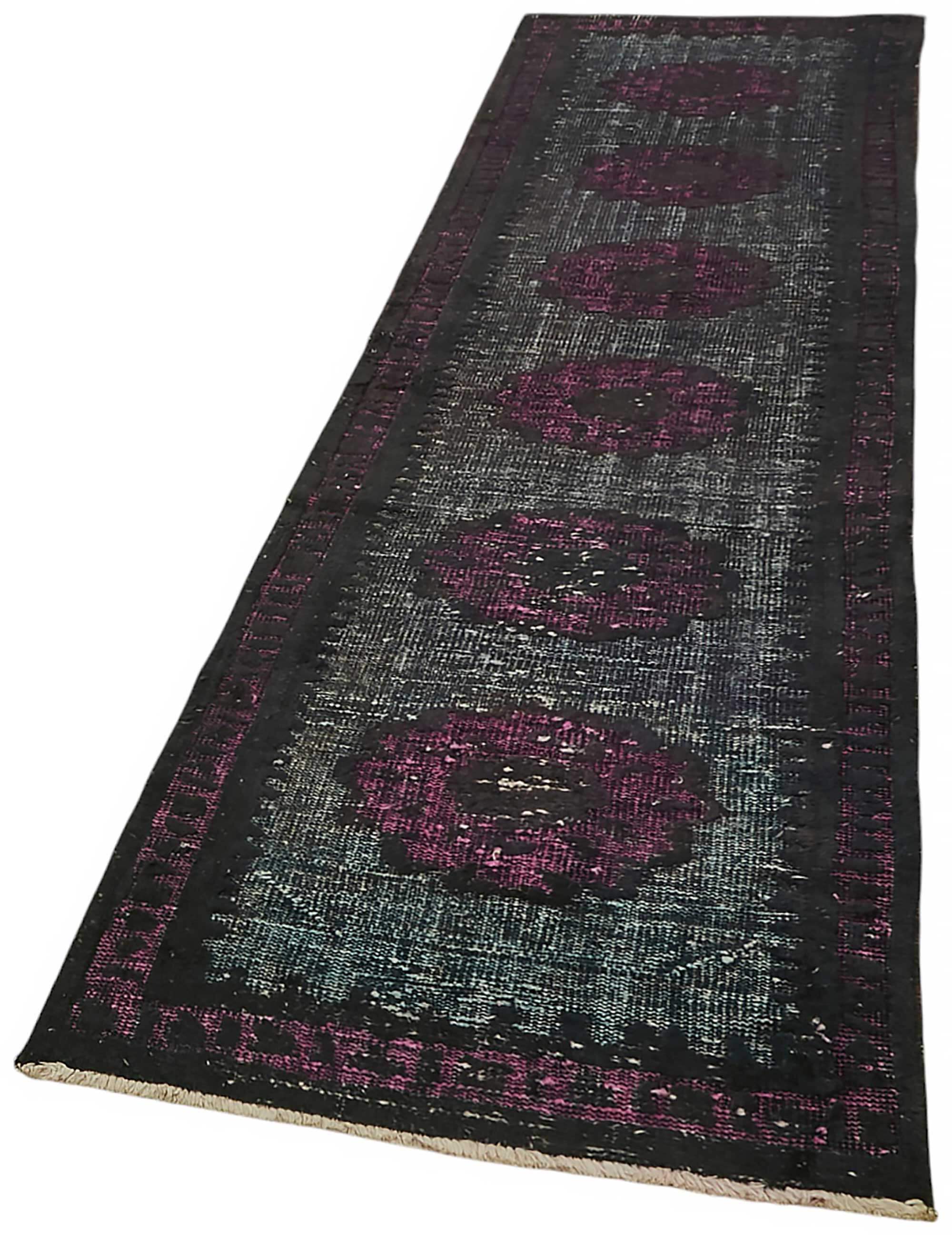 3x10 Vintage Hand-Carved Turkish Rug - 46879