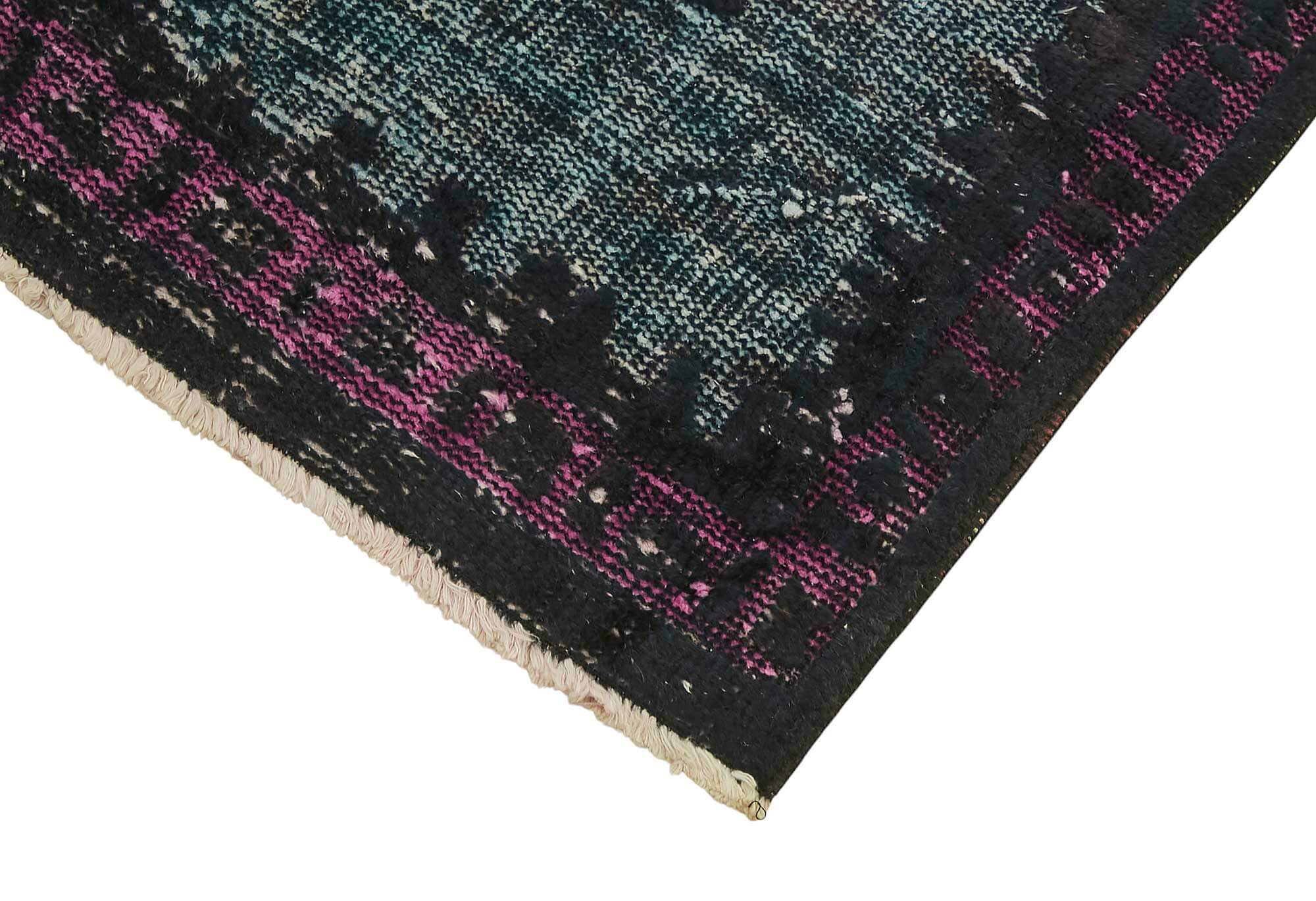 3x10 Vintage Hand-Carved Turkish Rug - 46879