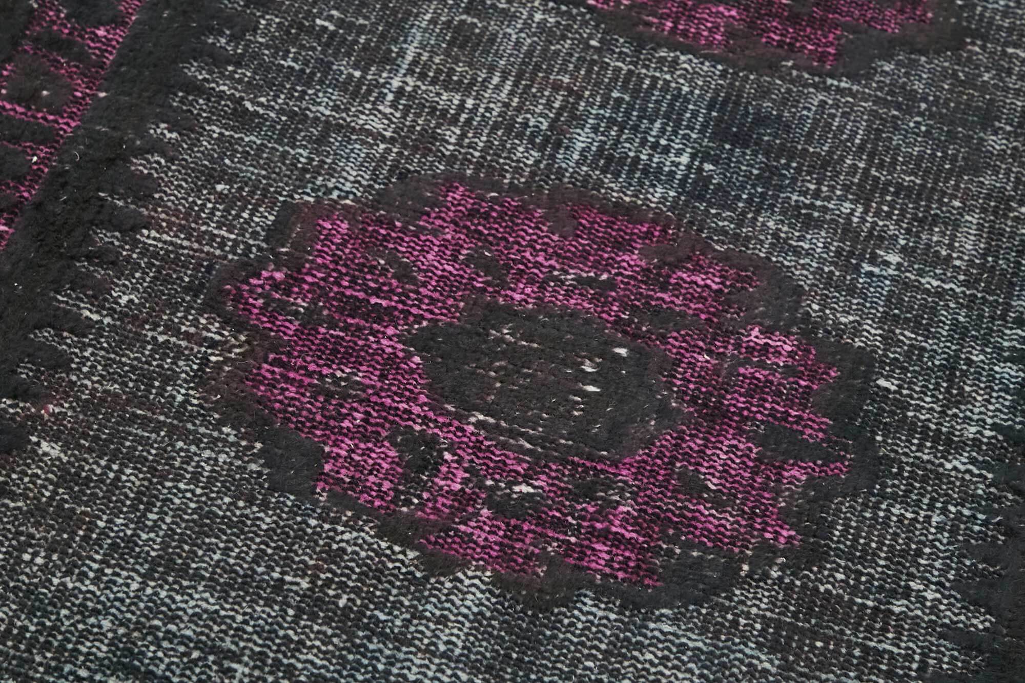 3x10 Vintage Hand-Carved Turkish Rug - 46879