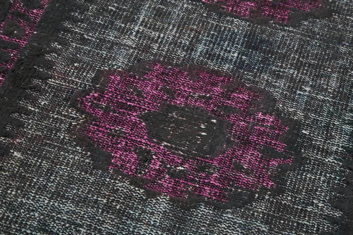 3x10 Vintage Hand-Carved Turkish Rug - 46879