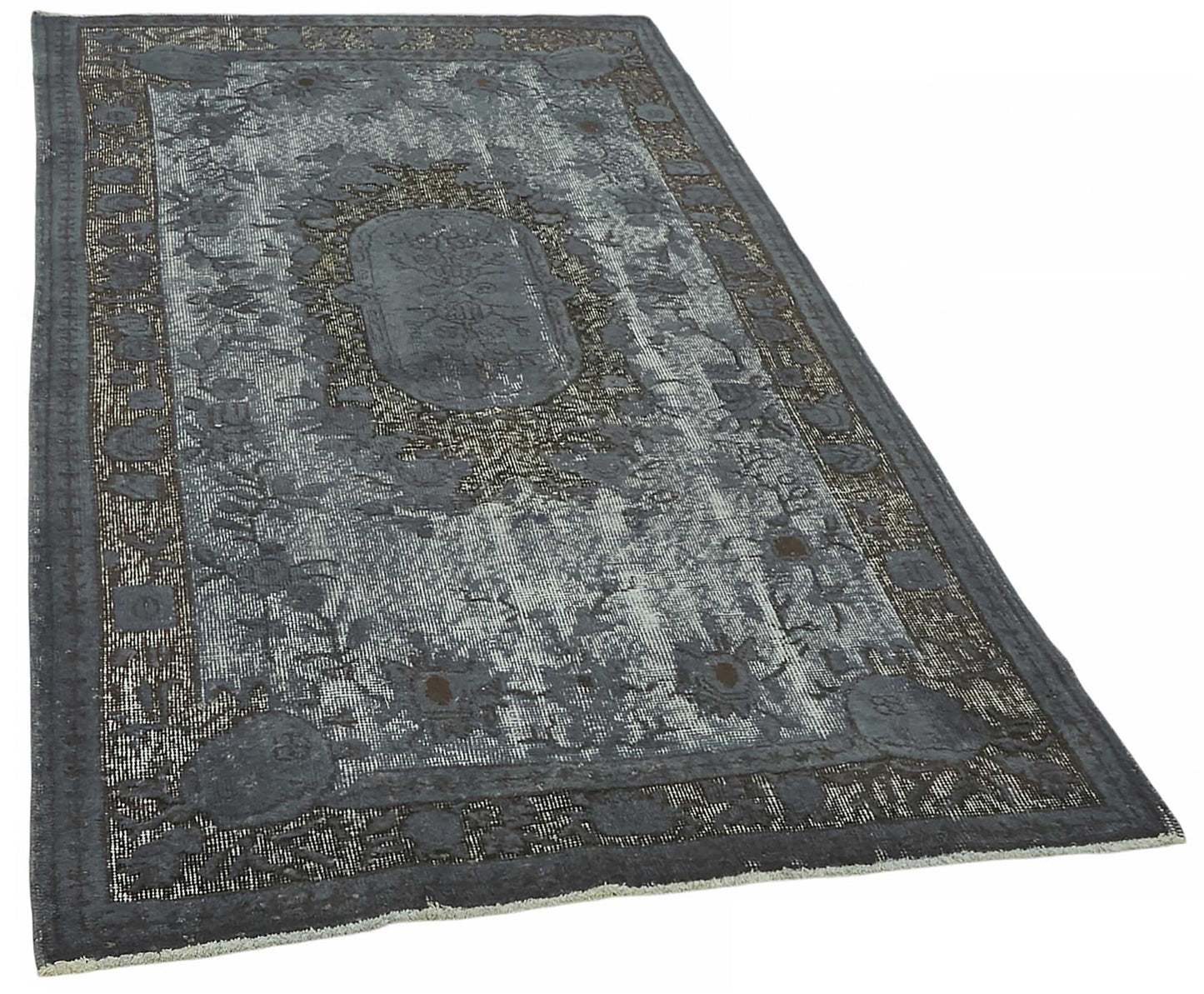 4x7 Vintage Hand-Carved Turkish Rug - 46880