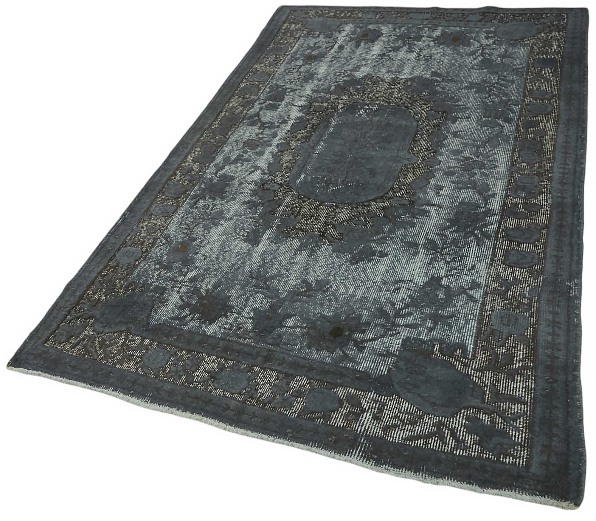 4x7 Vintage Hand-Carved Turkish Rug - 46880